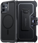 FNTCASE für iPhone 12 Magnethülle: Zweilagige Schutzhülle mit Gürtelclip-Holster | Sturzsicherer Schutz in Militärqualität, langlebige, rutschfeste, strukturierte Rückseite